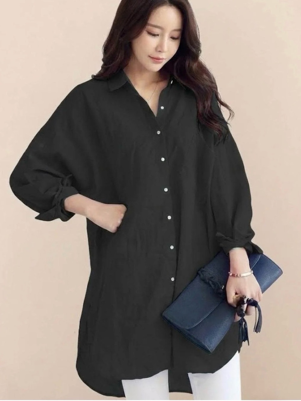 NWT North Fashion Oversized Linen Cotton Shirt
